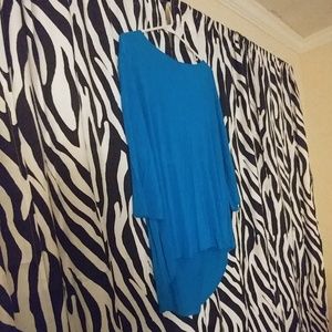 Blue long sleeves blouse